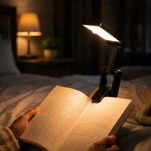 Rechargeable Clip-On Reading Light, 3 Color Modes & Stepless Dimming, Ra98 High CRI Eye-Care Book Light, Flicker-Free RGO Blue Light Blocking, Portable LED Lamp for Reading, Bed Headboard, Desk, Travel