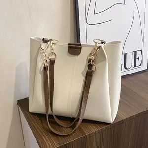 Ladies' Fashion Large Capacity Handbag - Multi functional Shoulder Bag Crossbody Style, Magnetic Closure, Fashionable Solid Color, Perfect Gift for Wife or Daughter - Available in Dark Brown, Cream, and Black