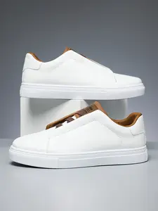 Men's Solid Color Lace Up Low Top Sneakers, Casual Comfortable Sports Shoes for Outdoor Walking Jogging Traveling, Breathable Non-slip Sneakers, Athletic Lightweight Sneakers