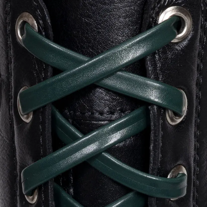 Leather Boot Laces - Dragonseye Green