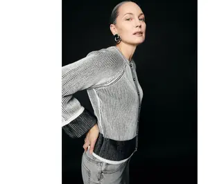 RM Studio x Rebecca Minkoff Contrast Stitch Raglan Sleeve Cardigan