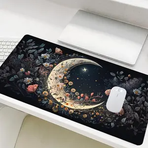 Floral Pattern Mouse Pad, Large Gaming Mouse Pad, Made For Gaming, Non-slip Rubber Base Mouse Pad, Non Slip Mousepad, Office Keyboard Pad for Home Office
