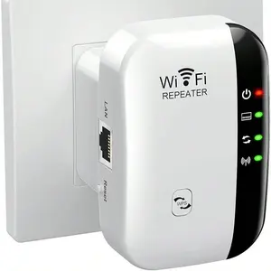 High Speed 300Mbps WiFi Repeater Extender - Long Distance Wireless Signal Amplifier, Compatible With 802.11N, Easy To Set Through WPS Button, US Plug, Indoor/Outdoor Use, White And Black Design, WiFi Extender