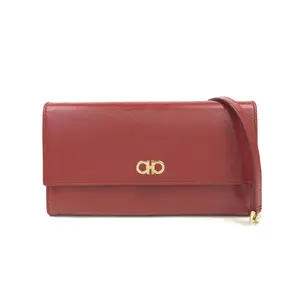 Pre-owned SALVATORE FERRAGAMO Leather Shoulder Bags 8.27'' R939 Shoulder Bag C1361426344 0601 T2 Ella