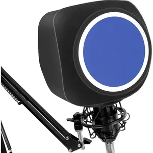 Microphone Isolation Ball, Microphone Isolation Shield Pop Filter for Microphone for Noise and Reflection Reduction, Sound-Absorbing  Cover for Recording Studios, Singing, Live Stream