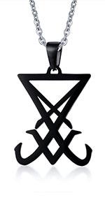 Stainless Steel Church of Satan Necklace for Men