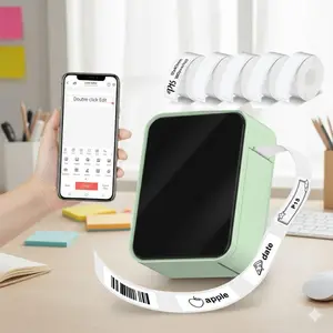 USB Rechargeable Portable Bluetooth Label Printer - Compact, Lightweight, Easy Operation with Multiple Fonts. Durable High-Quality Prints for Organizing Files, Cables, and Containers. Great Gift for Students and Professionals, Ideal for Home and Office.