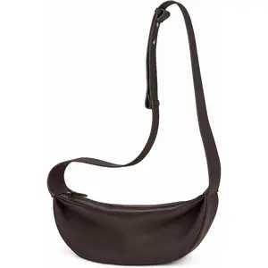 DONNAINSoft leather crescent shoulder bag, simple and fashionable, adjustable shoulder strap, multiple color options, delicate texture, minimalist design, suitable for casual and commuting, 2026 trendy style