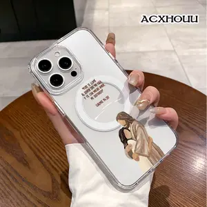 Magnetic Compatible Case for iPhone 17 16 E Pro Max 15 Plus 14 13 12 11 XS XR, Psalm 9418 Jesus Embrace Art Aesthetic Print | Shockproof, Silicone, Lightweight, Scratch Resistant, and Trendy Protection