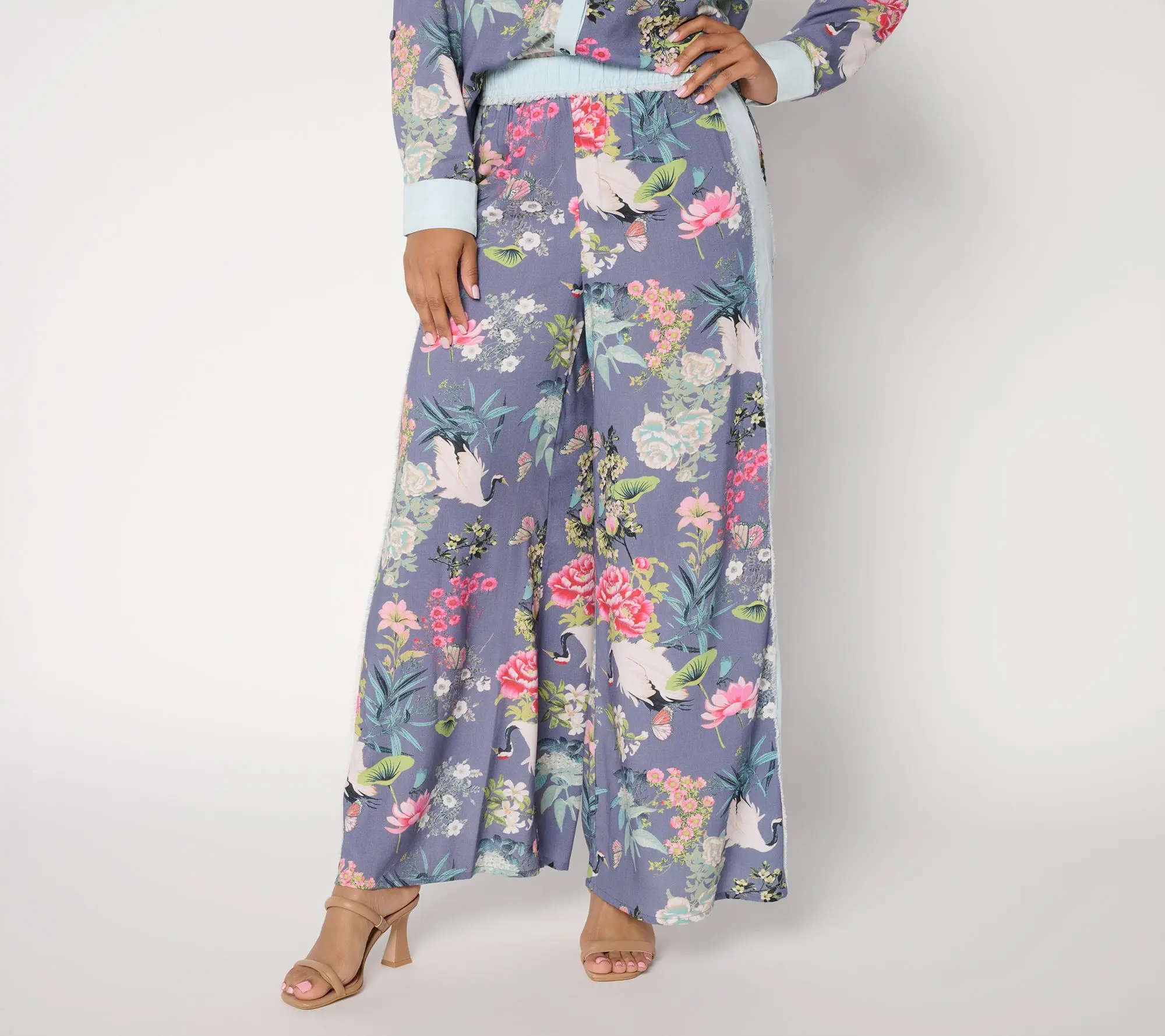 Mally Roncal Petite Go with the Flow Wide Leg Pants