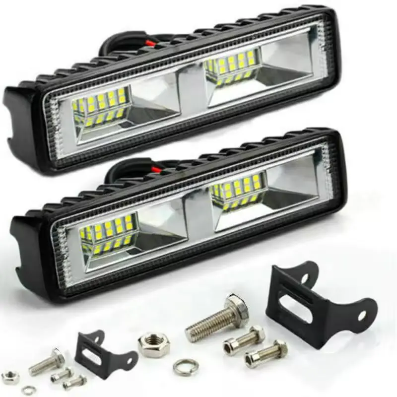 2PCS 12V 48W 16LED Car Work Light Waterproof Motorcycle Off-road Truck Spotlight Headlights Lamps Auto Exterior Accessories