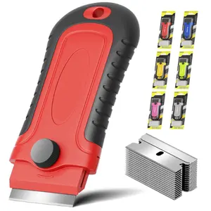 16Pack  1- Razor Blade Scraper with 15 Extra Blades – Multi-Purpose Scraper Tool for Windows, Paint, Cooktops & Glass Stovetops – Built-In Blade Storage – Perfect Gift for Valentine’s, Easter & New Year