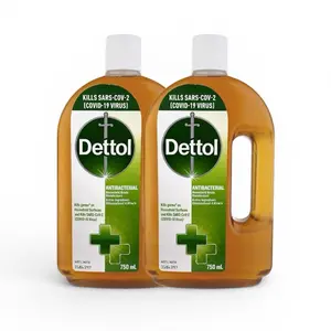 Dettol Antiseptic Liquid 750ml Pack of 2 Kills SARS-CoV-2 COVID-19 Virus Flash Sale