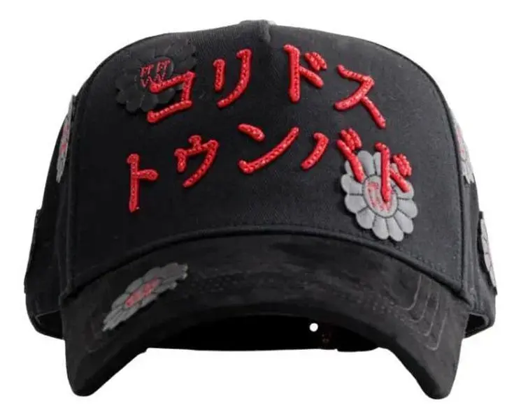 Premium Black Men's Stylish Baseball Cap, El Barbas Hats X Ct Murakami Co-branded Headwear