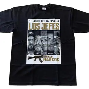 Straight Outta Sinaloa Los Jefes T-Shirt, Mexican Streetwear Graphic Tee, Sinaloa Pride Narco Culture Shirt, Corrido Style Outfit for Men and Women, Full Colors, For Men, For Women