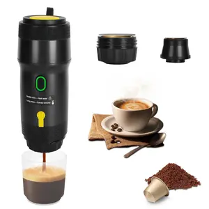 Portable Cordless Espresso Machine, Self-Heating Coffee Maker for Travel, Car, Camping & Home