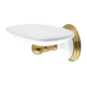 Kingston Brass  2.75 in. Victorian Wall-Mount Soap Dish Holder, Brushed Brass