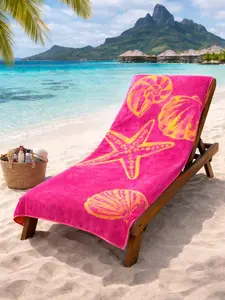 Pink Seashell Beach Towel