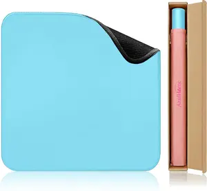 Macaron Blue Mahjong Mat - 100% No Creases American Mahjong Mat, Anti-Slip & Noise Reduction Mahjong Table Cover, Mahjong Mats with Carrying Bag for Mahjong, Poker, Card Games, Dominoes, Board Games