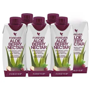 Forever Living - Aloe Berry Nectar - 90.7% Pure Aloe Vera Gel with Cranberries and Apples - No Preservatives - 330 ML (Pack of 6)