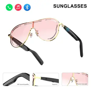 DVKIX  Smart Bluetooth sunglasses 5.4, can make and receive calls and play music, smart touch, UV protection, suitable for sports, leisure and office, can be used as a gift