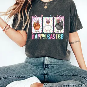 Happy Easter Shirt, Kids Chicken Tee, Youth Easter T-Shirt, Cute Holiday Tee, Family Easter Gift