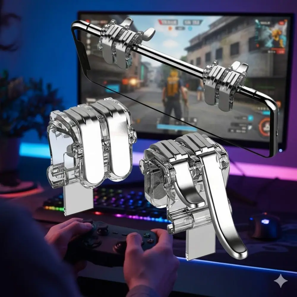 Professional Gaming Controller for Competitive Mobile Esports: High Sensitivity Triggers L1 R1 L2 R2, Fast Aim & Shoot, Ergonomic Design, Precision Auto-Fire, Easy Setup. Dominant Accessory for FPS & Battle Royale Players.