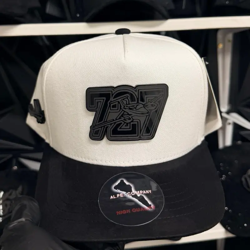 Aviation Fashion Clothes Accessory Pilot Hat with 727 Plane Logo - Sturdy Snapback Cap, Black, Durable Material for Daily Wear, Black Plate, Classic Design, Visor Hat