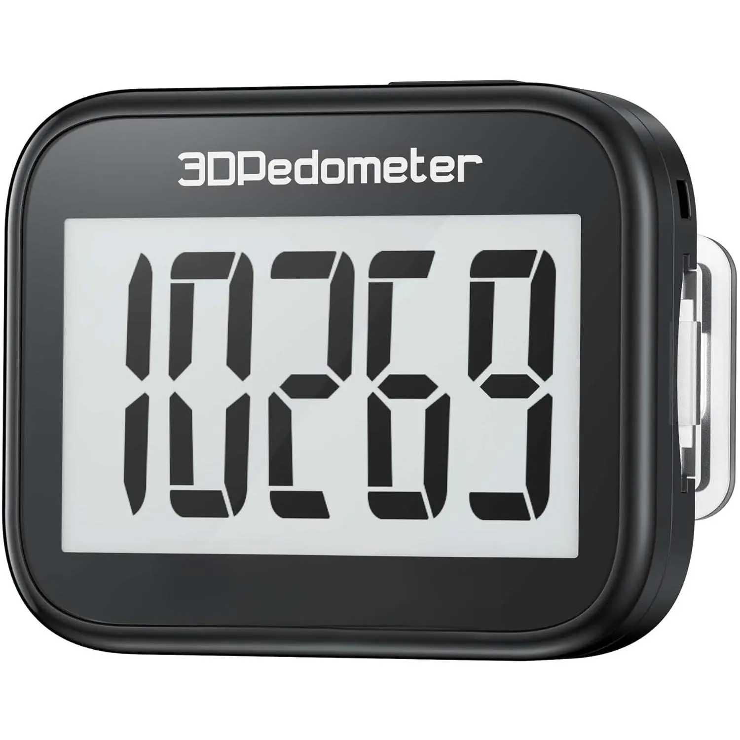 P-PDT02    3D Pedometer for Walking, Simple Step Counter with Large Digital Display, Step Tracker with Removable Clip Lanyard, Accurately Track Steps for Men Women Kids Adults Seniors