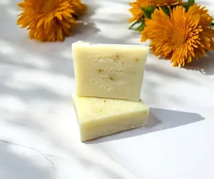Organic Aloe Calendula Bar Soap: (Unscented, All-Natural, Vegan, Aloe-Infused) Cleanser, Facial Cleansing, Facial Wash ,Gentle Skincare ,Body Care, Soothing Sensitive Coconut Nourishing