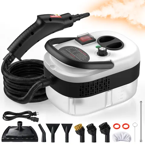 EasyWox Handheld Pressurized High-Temp Portable Steam Cleaner Tool with Grip - Floor Steamer Cleaner, Easy Top-Fill Cap, House Cleaning Tools for Home Users, Deep Cleaning for Upholstery, Grout, Car, Multi-Surface