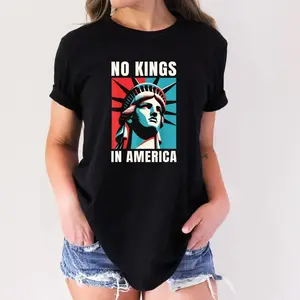 No Kings Anti Fascism Anti Trump Adult Political T-Shirt, Anti Trump Shirt, Political Shirts, Anti Maga Shirts, Crown No Kings Shirt, Protest Shirts, Nope Kings Shirt