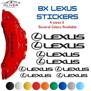 8x Lexus Brake Calipers Decal Stickers for Car