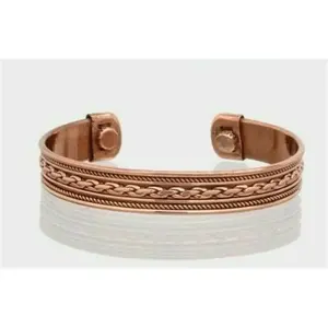 Copper Magnetic Bracelet Arthritis Pain Therapy Energy Cuff Bangle Wide Chain