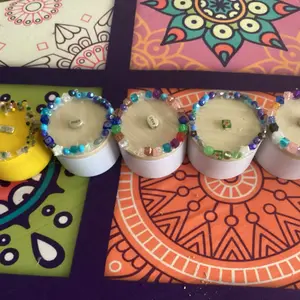 Handmade beaded trinket boxes