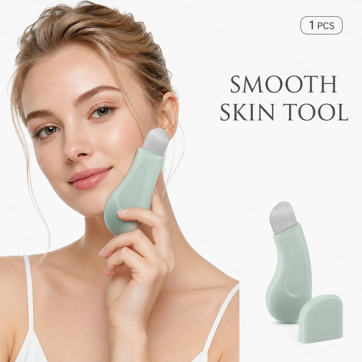 Stainless Steel Blackhead Remover Tool, Manual Facial Pore Cleaning Spatula, Deep Skin Cleaning Acne Extractor for Nose Care