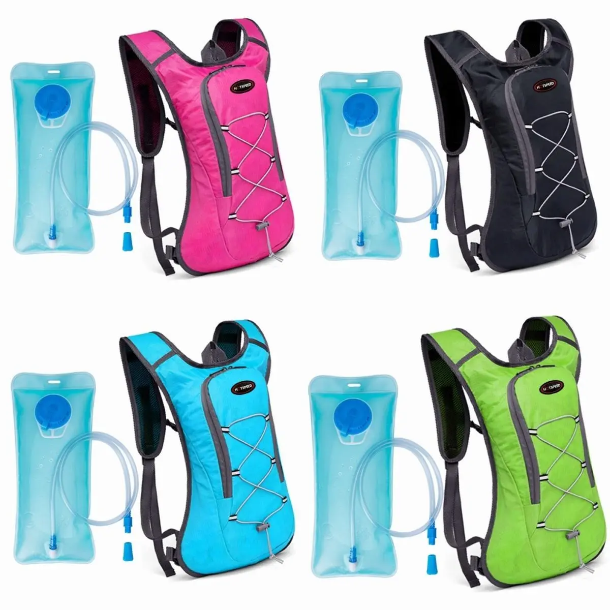 Hydration Backpack Hiking Backpack With 2L Water Bladder Sports Backpack Breathable Ultralight Bike Backpack Running Backpack For Hiking Mountaineering Cycling Running Camping