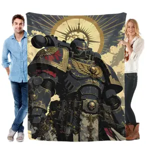 Epic Warhammer 40K Dark Imperium Blanket – Soft Fleece Space Marine Throw, Cozy Couch & Bed Blanket, Perfect Gift for Sci-Fi Fans, Gamers & Collectors, Birthday & Christmas
