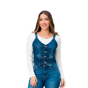 Chaleco Denim Sin Mangas 2B6430CL