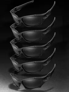 Men's Fashion Trendy Full Frame Sunglasses, Future-Style Sun Glasses for Parties, Best Gift for Him, 5 Pairs, Trendy Shades