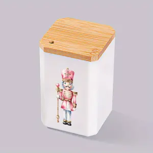 1pc Cute Printed Compact, Chic Toothpick Holder Pink Nutcracker with Scepter Design, Durable Plastic, Perfect for Kitchen & Dining Room Decor, a Christmas Gift for Family and Friends