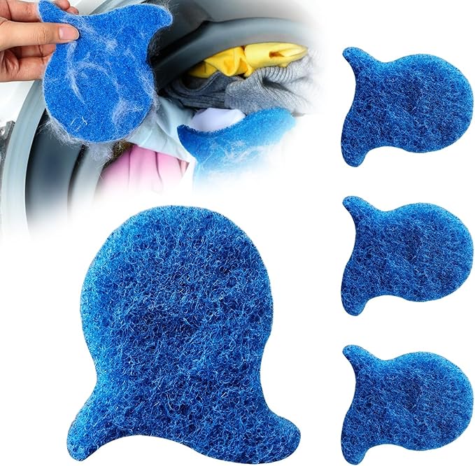 Pet Hair Remover for Laundry 6 Pack Cat Dog Hair Remover Reusable for Washing Machine Microfiber Soft Hooks Durable Non-Toxic Chemical-Free Cleaning - Lint