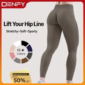 DENFY Impact Leggings Fitness Gymwear Tummy Control Scrunch Butt Lifting Sportswear Workout Yoga Gym Pants