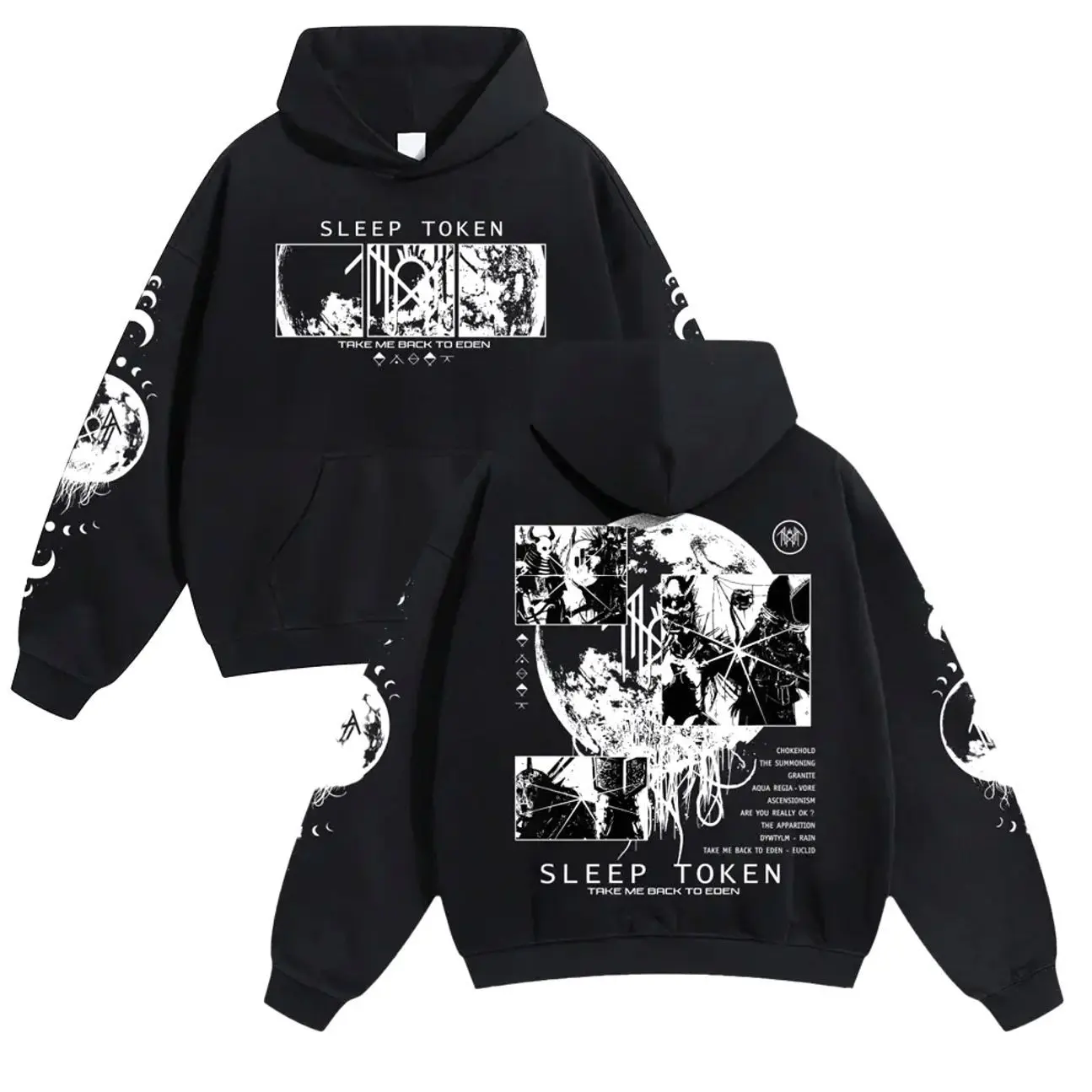 Sleep Token Unisex Hoodie/T-shirt/Sweatshirt For Autumn Winter Thick Warm Sleep Symbol Fan Style Retro Print Versatile For Ins Street Style Couples Outfits Top Choice For Boyfriend