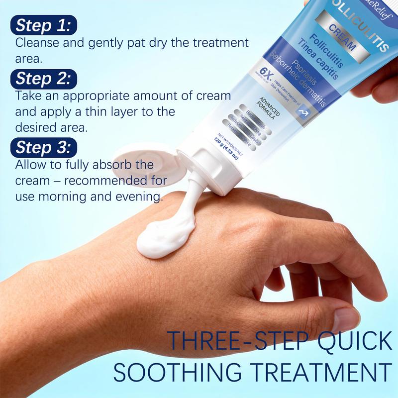 TrueRelief Organic Folliculitis Cream 120g – Soothes Scalp, Face & Body – Helps Alleviate Folliculitis