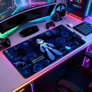 Megaman Mouse Pad Mousepad Large Gaming LockEdge Thickened Computer Keyboard Table Desk Mat
