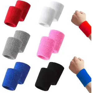 12PCS Sports Wristbands Sweatbands for Men & Women, Absorb Sweat Wrist Bands Sweat Bands for Tennis Basketball Football Running Working Out