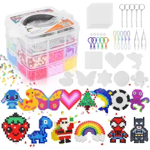 10000PC 5MM Fuse Beads Kit for Kids, Melty Craft Beads Set with Pegboards Ironing Paper Accessories, Art Craft Toy Gift for Boys Girls Christmas Birthday