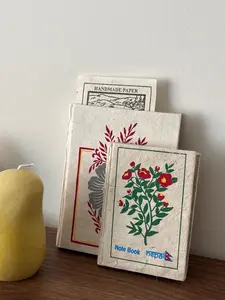 The Nepal Notebook - Esteva/Hibiscus - Handmade Paper Notebook/Journal