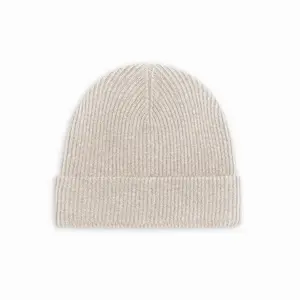Oat Cashmere Wool Beanie